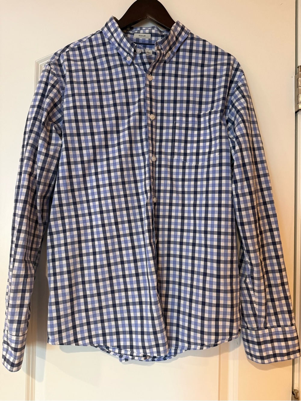 Hawker Rye Men’s Blue Check Button-Down Shirt - Size XL